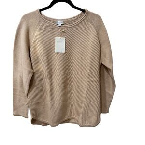 Kinross Women’s 100% Soft Cotton pullover textured Sweater- Size XL-NWT